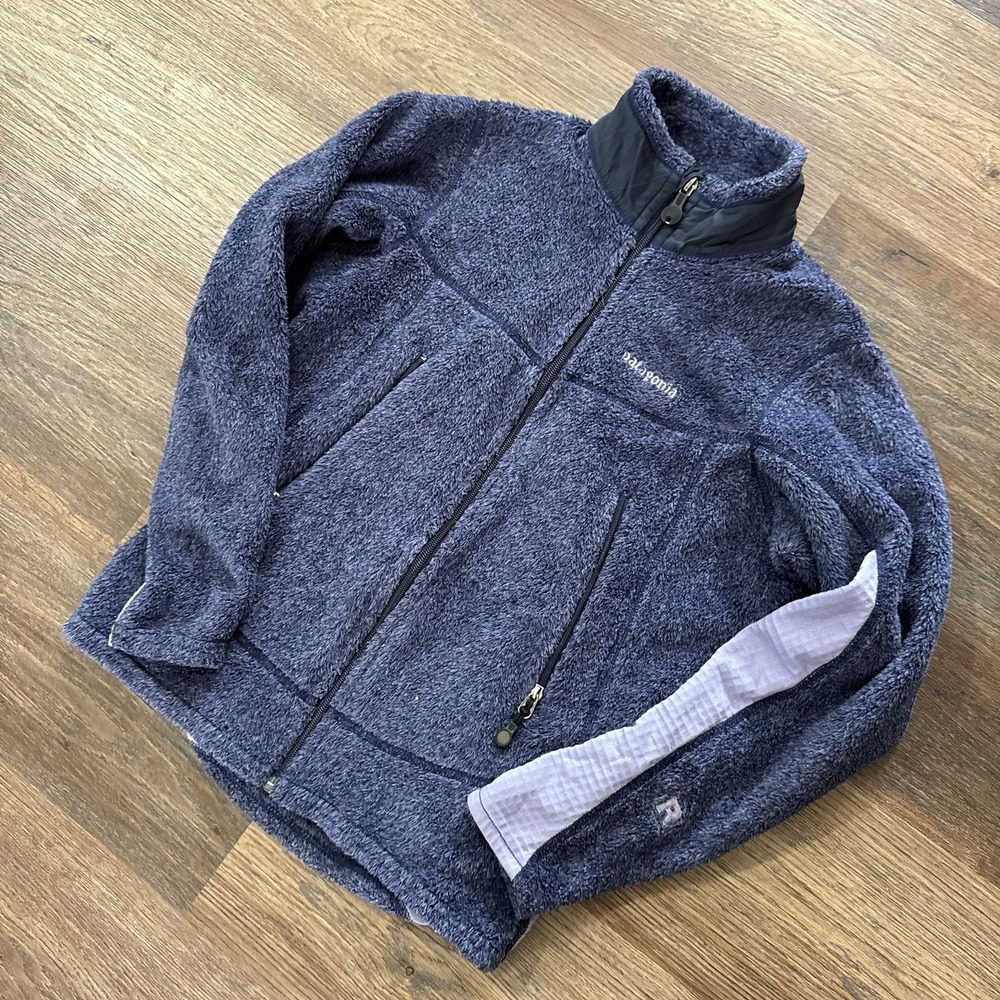 Patagonia R2 Fleece Jacket Women's Purple Sz S USA Stains Gorp Outdoors